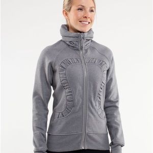 Lululemon gray glitter cuddle up jacket size 2 active wear